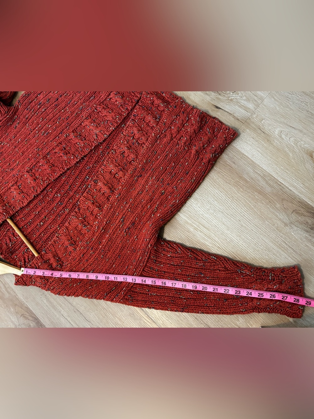 3 for $15😍 Chunky Open-Front Sweater Cardigan - orange - Picture 9 of 10